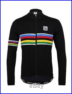2017 UCI Wool Blend Long Sleeve Cycling Jersey by Santini