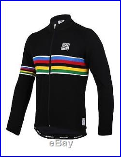 2017 UCI Wool Blend Long Sleeve Cycling Jersey by Santini