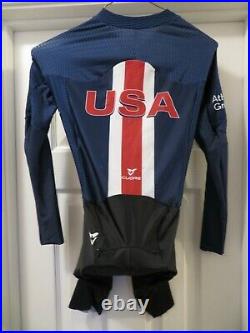 2021 CUORE USA National Team Cycling Long Sleeve Aerosuit Speedsuit Time Trial S