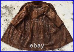 43 Long Mens Fur Coat Men Farmer Nutria Jacket Natural Vintage Beaver Chest 40