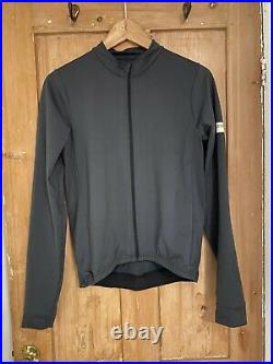 ALBION Mens Size L Long Sleeve Grey Charcoal Slate Cycling Jersey