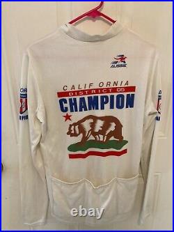 AUSSIE Men's Cycling Jersey Size Large Long Sleeve VTG California district champ