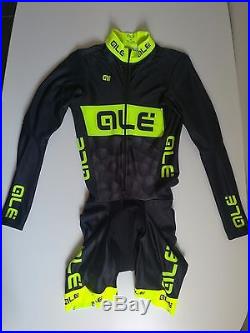 Ale Cycling Skinsuit Long Sleeve, M, Neon Yellow, Thermal (Worldwide Shipping)