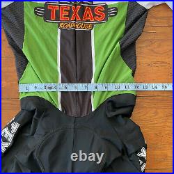 Assos Mens Large Cycling Skinsuit Long Sleeve Green Black Speedsuit Racesuit L