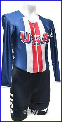 Assos Team USA Long Sleeve Skinsuit Men MEDIUM Road Track Cyclocross Bike Aero