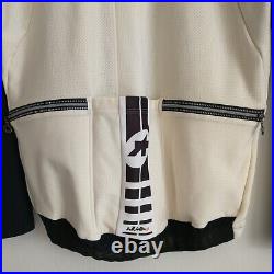 Assos iJ. HaBu5 Shirt Men XLG Black Cream Full Zip Long Sleeve Cycling