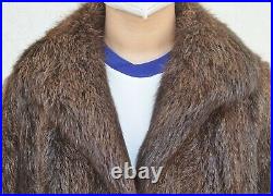 Beaver Mens Fur Coat Men Farmer Nutria Jacket Natural Vintage Chest 46 42 Long