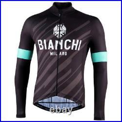 Bianchi Bianzone Men's Long Sleeve Cycling Jersey (Black) S, M, L, XL, 2XL, 3XL