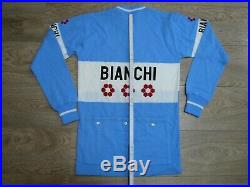 Bianchi Bike Shirt Cycling Eroica Vintage 70's Regina Long Sleeve Size IV