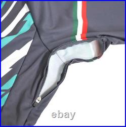 Bianchi Cycling Jersey Charcoal Gray Long Sleeve Edoardo Emblem JP192S1902