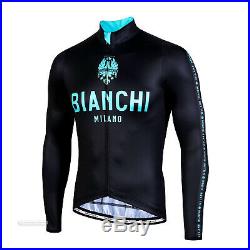 Bianchi Milano CARPEGNA Long Sleeve Cycling Jersey BLACK