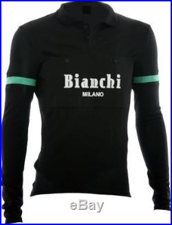 Bianchi-Milano Camastra Black Long Sleeve Italian Wool Cycling Jersey