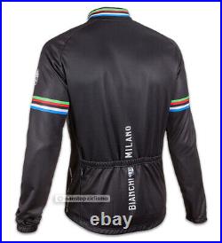 Bianchi Milano LEGGENDA Lightweight Long Sleeve Cycling Jersey CLASSIC BLACK