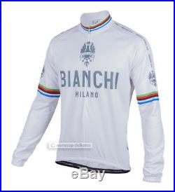 Bianchi Milano LEGGENDA Lightweight Long Sleeve Cycling Jersey CLASSIC WHITE