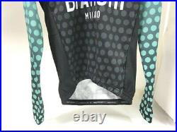 Bianchi Milano PETROSO Cycle Jersey Long Sleeve Black Celeste Thin Brushed