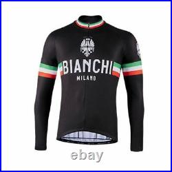Bianchi Milano Storia Leggenda Long Sleeve Cycling Jerseys Black