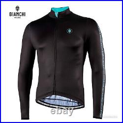 Bianchi Milano VALFURVA Long Sleeve Cycling Jersey BLACK