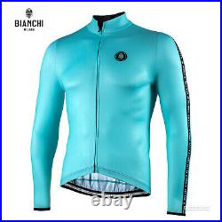 Bianchi Milano VALFURVA Long Sleeve Cycling Jersey CELESTE