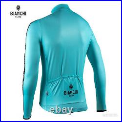 Bianchi Milano VALFURVA Long Sleeve Cycling Jersey CELESTE