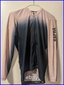 Blue Pink Rapha Cycling Aero Jersey Long Sleeve Pro Team XL