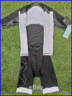 Bnwt 2xu Comp Full Zip Sleeved Long Course Compression Triathlon Tri Suit Xs
