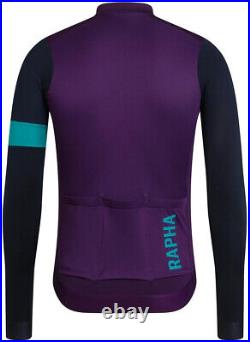 Bnwt Purple Teal Rapha Pro Team Cycling Long Sleeve Training Jersey Medium Rare