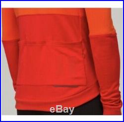 Brand New Rapha Tricolour Bright Orange Red Long Sleeve Jersey Medium M