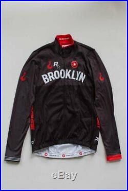 Brooklyn No. 10 Castelli Long Sleeve Jersey XL Red Hook Crit Cycling + CAP