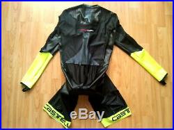 CASTELLI BODY PAINT 3.3 long sleeve speed suit BLACK/Yellow Fluo Skinsuit 2XL