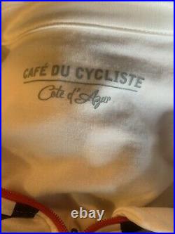 Cafe Du Cycliste Cycling Merino Long Slv Jersey Womens Medium Wht/nvy Stripe