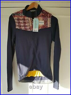 Cafe du Cycliste CLEMENCE Men's Long Sleeve Cycling Jersey Navy Large BNWT