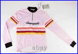 Campagnolo Heritage Half Zip Long Sleeve Cycling Jersey, Pink L (true S)