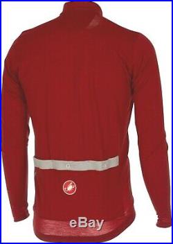 Castelli Costante Wool Men's Long Sleeve Cycling Jersey Ruby Red Size XL
