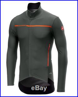 Castelli Cycling Men Perfetto Long Sleeve Jersey Forest Gray Large L