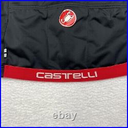 Castelli Jacket Mens Large Black Rosso Corsa Gore Windstopper Full Zip Cycling