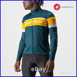 Castelli PASSISTA Long Sleeve Cycling Jersey DEEP TEAL/GOLDENROD