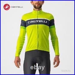 Castelli PASSISTA Long Sleeve Cycling Jersey ELECTRIC LIME/SAVILE BLUE