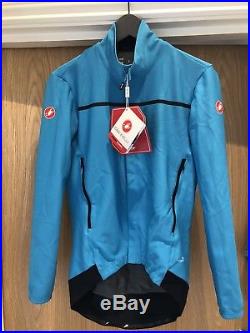 Castelli Perfetto Long Sleeve Team Sky Inside Blue Softshell Jacket Size M Gabba