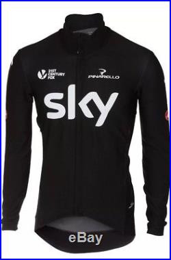 Castelli Perfetto Long Sleeve Team Sky Jacket, L, Gore Wind Stopper 2017