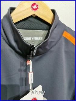 Castelli Perfetto ROS Long Sleeve Jersey Steel Blue / Orange 2XL