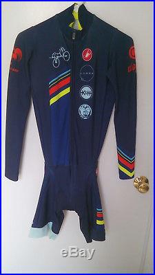 Castelli Thermal one piece Long Sleeve Skinsuit size Large Cyclocross Time Trial