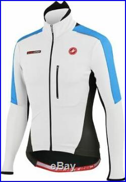 Castelli Trasparente Long Sleeve Cycling Jacket White Blue Size Small