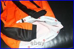 Castelli Velocissimo Men's Fleece Long Sleeve Cycling Jersey Orange Large