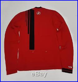 Castelli Winter Costante Mens Long Sleeve Cycling Wool Jersey Red Size L