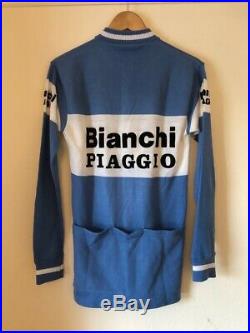 Classic Bianchi Piaggio Cycling Jersey, 1980s, Long Sleeve 1980s