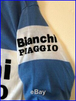 Classic Bianchi Piaggio Cycling Jersey, 1980s, Long Sleeve 1980s