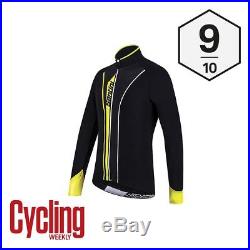 Cycling Jersey Long Sleeve Santini Vega Aquazero Thermofleece Black/Yellow 3XL