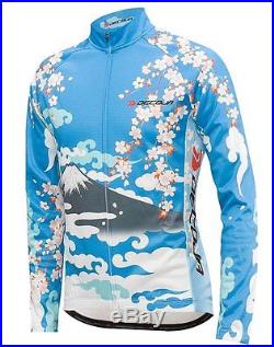 DECOJA Cycling Jersey Shirt Long Sleeve L Japanese Design Mt Fuji F/S withTrack#