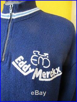 EDDY MERCKX Cycling Jersey LONG SLEEVED TRAINER / CASUAL GENUINE VINTAGE Size 6