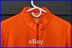 EUC! Rapha Tricolour Long Sleeve Jersey XL Orange Cycling Top